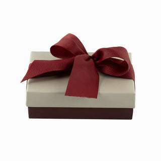 Cutie bijuterii Ribon Down R.D, 7x9x3 cm - Crem / Bordo