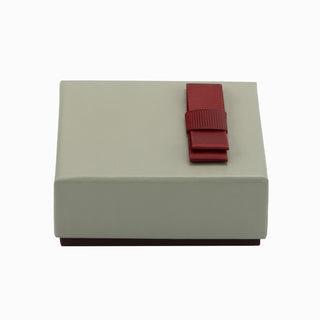 Cutie bijuterii Flower Up F.U, 8.5x9x3.8 cm - Crem / Bordo