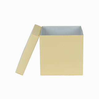 Cutie cadou Cub Pliat, 21x21x20 cm - Crem / Bronz