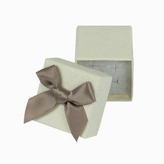 Cutie bijuterii Normal Paper, 4x4x3.5 cm - Crem / Gri / Auriu