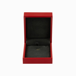 Cutie bijuterii Set Gama Piele, 7.5x8.5x3.5 cm - Rosu / Gri