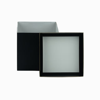 Cutie cadou Cub Pliat, 21x21x20 cm - Negru / Bronz