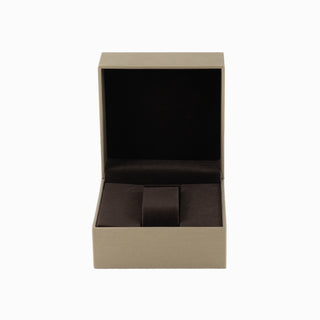 Cutie bijuterii Gama Piele Ceas, 11x11x8 cm - Auriu / Maro