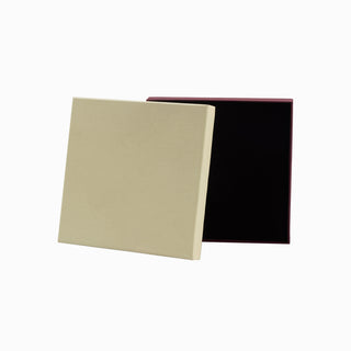 Cutie bijuterii Normal Paper, 21x21x3 cm - Crem / Bordo