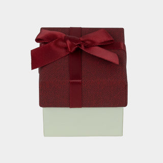 Cutie bijuterii Normal Paper, 5x5x4.5 cm - Bordo / Crem