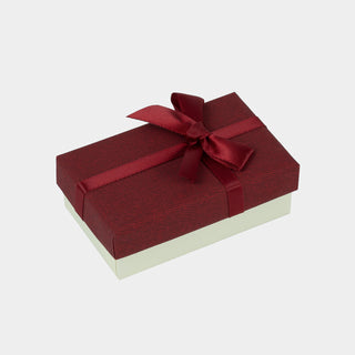 Cutie bijuterii Normal Paper, 5x8x3 cm - Bordo / Crem