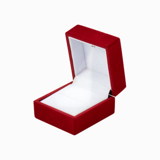 Cutie bijuterii Inel Led, 6x6.5x5 cm - Rosu / Alb
