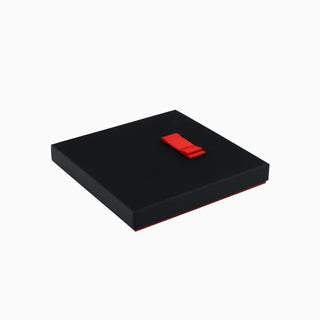 Cutie bijuterii Flower Up F.U, 21x21x3.2 cm - Negru / Rosu