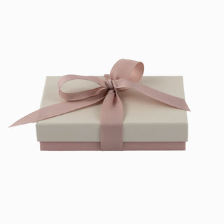 Cutie bijuterii Ribon Down R.D, 9.5x13.5x3.5 cm - Crem / Roz / Negru