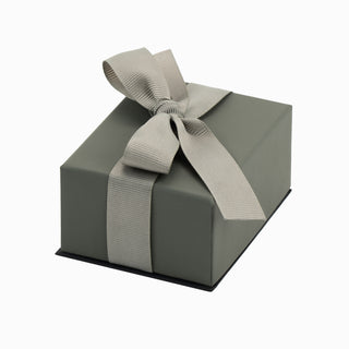 Cutie bijuterii Ribon Down R.D, 7x9x4.5 cm - Gri / Negru