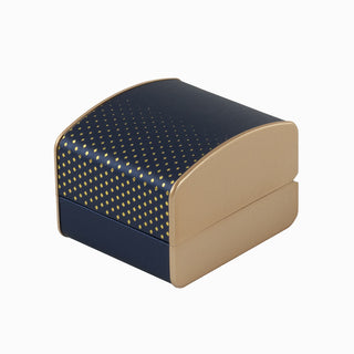 Cutie bijuterii Inel Led, 6x6.5x5 cm - Bleumarin / Alb
