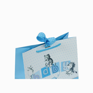 Punga cadou Cadou Baby, 23x18x12 cm - Bleu / Alb