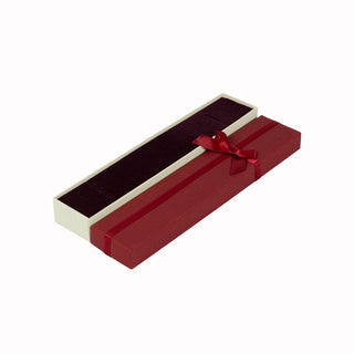 Cutie bijuterii Normal Paper, 21.5x4.5x3 cm - Bordo / Crem