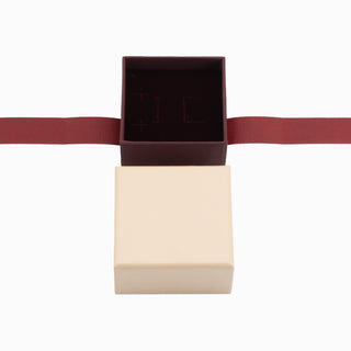 Cutie bijuterii Ribon Down R.D, 6.2x6.3x4 cm - Somon / Bordo
