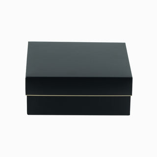 Cutie cadou Cub Pliat, 15.5x15.5x7 cm - Negru / Bronz