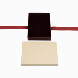 Cutie bijuterii Ribon Down R.D, 13x18x3.5 cm - Crem / Bordo