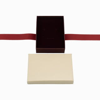 Cutie bijuterii Ribon Down R.D, 9.5x13.5x3.5 cm - Crem / Bordo