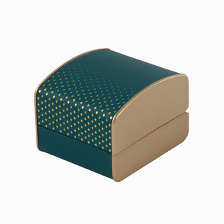 Cutie bijuterii Inel Led, 6x6.5x5 cm - Verde / Alb