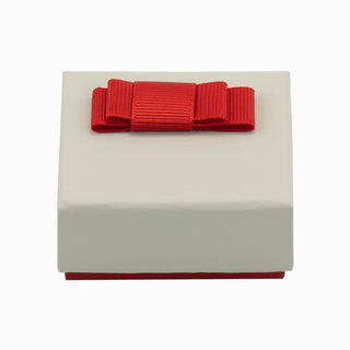 Cutie bijuterii Flower Up F.U, 6x6x2.5 cm - Crem / Rosu / Gri