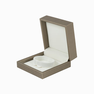 Cutie bijuterii Bratara Gama Piele, 9x9x4 cm - Auriu / Crem