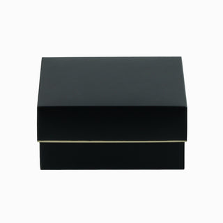Cutie cadou Cub Pliat, 29.5x29.5x12 cm - Negru / Bronz