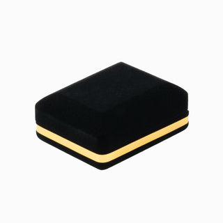 Cutie bijuterii Cercei Andreea, 6x7.5x3 cm - Negru / Alb