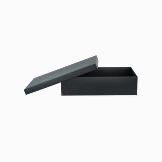 Cutie cadou Dreptunghi Pliat, 34x47x12 cm - Negru / Bronz