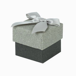 Cutie bijuterii Normal Paper, 4x4x3.5 cm - Gri Deschis / Gri Inchis / Alb / Gri