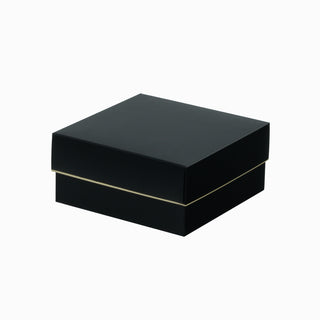 Cutie cadou Cub Pliat, 29.5x29.5x12 cm - Negru / Bronz