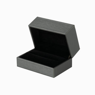 Cutie bijuterii Verigheta Gama Piele, 7.5x5x4 cm - Gri / Negru