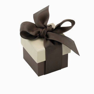 Cutie bijuterii Flower Up F.U, 5x5x4.5 cm - Crem / Maro