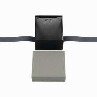 Cutie bijuterii Ribon Down R.D, 8.5x9x6 cm - Gri / Negru