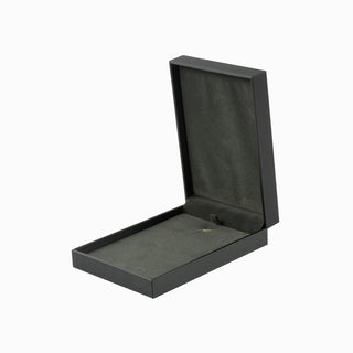Cutie bijuterii Set Gama Piele, 11x16x4.5 cm - Negru / Gri