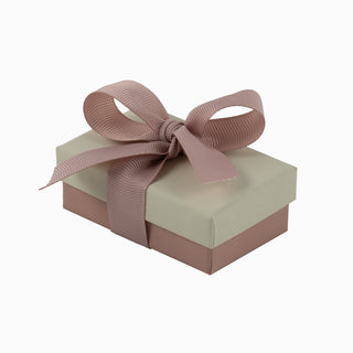 Cutie bijuterii Ribon Down R.D, 5x8x3 cm - Crem / Roz / Gri