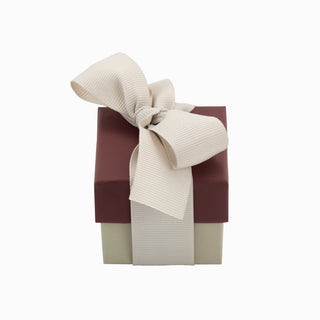 Cutie bijuterii Ribon Down R.D, 5.5x5.5x4.5 cm - Bordo / Crem