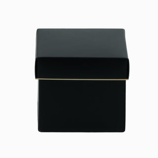 Cutie cadou Cub Pliat, 11.5x11.5x10 cm - Negru / Bronz