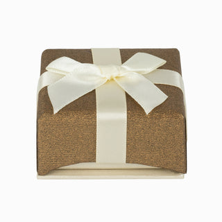Cutie bijuterii Set Gama Kd, 6x6x3.5 cm - Caramiziu / Crem / Alb