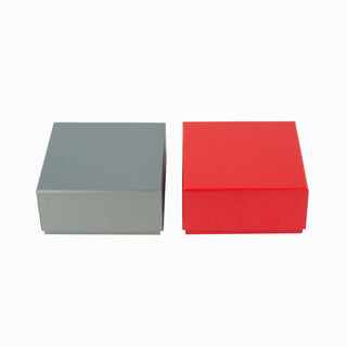 Cutie rigida cadou Rigid Curea(Int.Textil), 13.5x13.5x6.5 cm - Gri