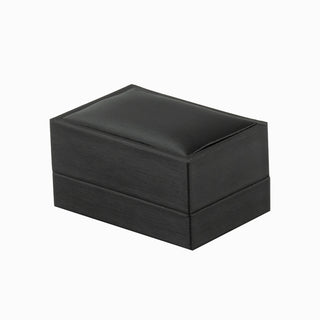 Cutie bijuterii Verigheta Gama Piele, 7.5x5x4 cm - Negru / Gri