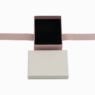 Cutie bijuterii Ribon Down R.D, 7x9x4.5 cm - Crem / Roz / Negru