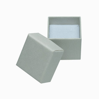 Cutie bijuterii Gama Grej Normal Paper, 4x4x3.5 cm - Grej / Alb