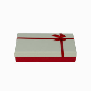 Cutie bijuterii Normal Paper, 13x18x3.5 cm - Crem / Rosu / Gri