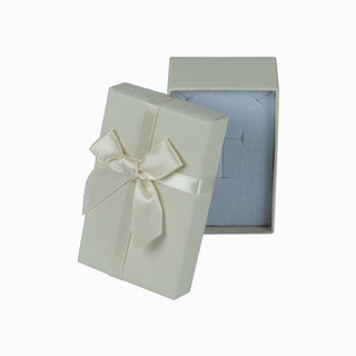 Cutie bijuterii Normal Paper, 5x8x3 cm - Crem / Alb