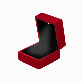 Cutie bijuterii Inel Led, 6x6.5x5 cm - Rosu / Negru