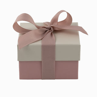Cutie bijuterii Ribon Down R.D, 8.5x9x6 cm - Crem / Roz / Gri