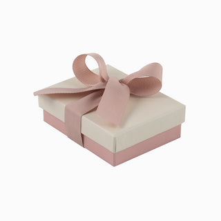 Cutie bijuterii Ribon Down R.D, 7x9x4.5 cm - Crem / Roz / Negru