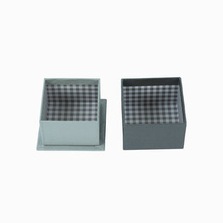 Cutie rigida cadou Cadou Rigid, 7.5x7.5x5.5 cm - Argintiu / Antracit