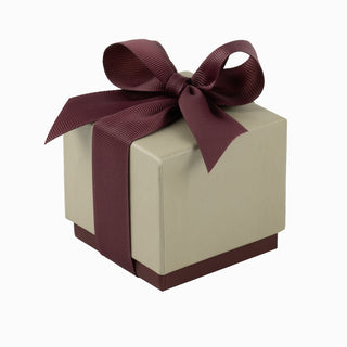 Cutie bijuterii Ribon Down R.D, 7x7x7 cm - Crem / Bordo