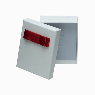 Cutie bijuterii Flower Up F.U, 7x9x3 cm - Alb / Rosu