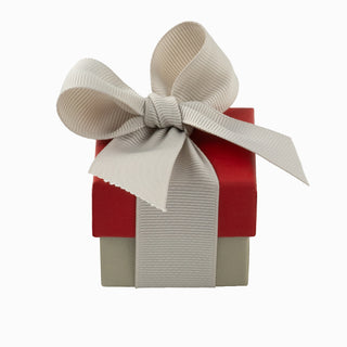 Cutie bijuterii Ribon Down R.D, 5x5x4 cm - Rosu / Crem / Alb